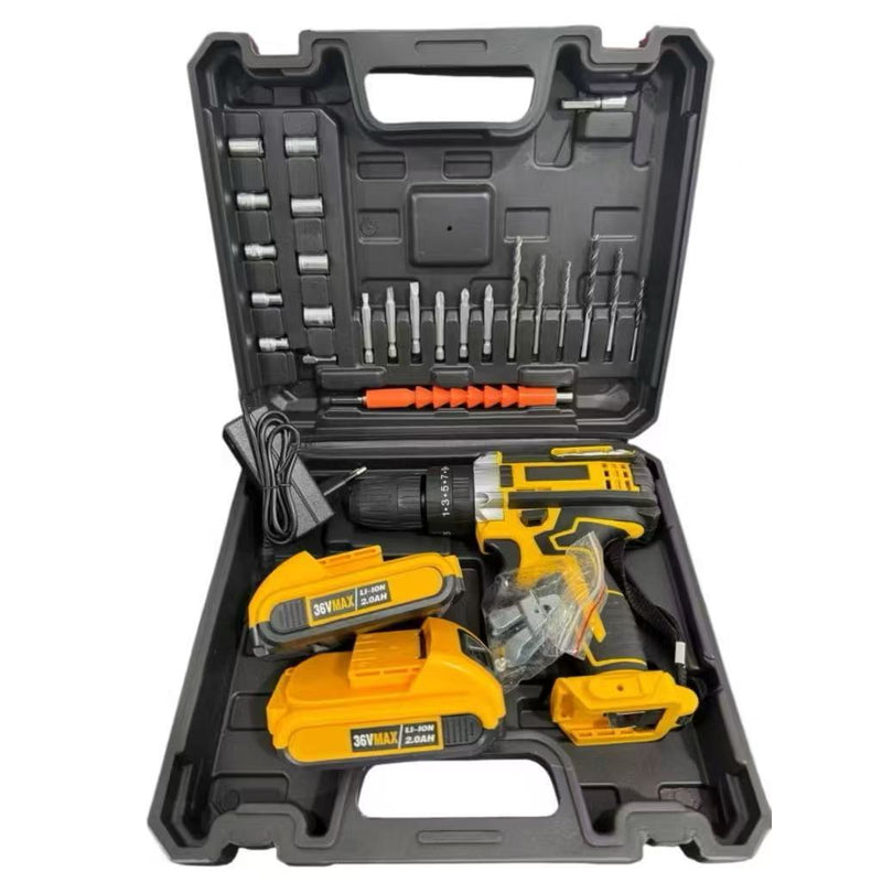 Furadeira/Parafusadeira de Impacto 48V – Combo Premium com Dupla Bateria e Kit Completo de Acessórios