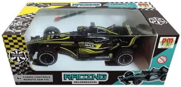 Carrinho com Controle Remoto sem Fio Racing Recarregável 4 Funções, DM Toys
