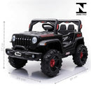 Jipe Infantil Elétrico 12v Carrinho Controle Remoto Música (Preto)