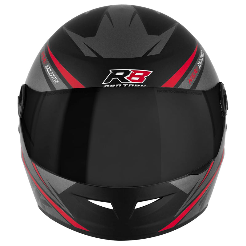 CAPACETE FECHADO PRO TORK R8 VERMELHO TAM. 58 VIS. FUMÊ