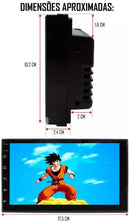 CENTRAL MULTIMÍDIA ANDROID 13, QUAD-CORE 4/64GB, TELA QLED 7" FULL TOUCH, 2 DIN SLIM, USB, SD, AUX, BLUETOOTH, ESPELHA ANDROID E IOS, CARPLAY E ANDROID AUTO COM OU SEM FIO