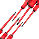 Kit Chaves de Fenda e Phillips Isoladas Profissional 6 Peças com Cabo Emborrachado, Pontas Magnetizadas e Isolamento Elétrico Ferramentas de Precisão para Eletricista