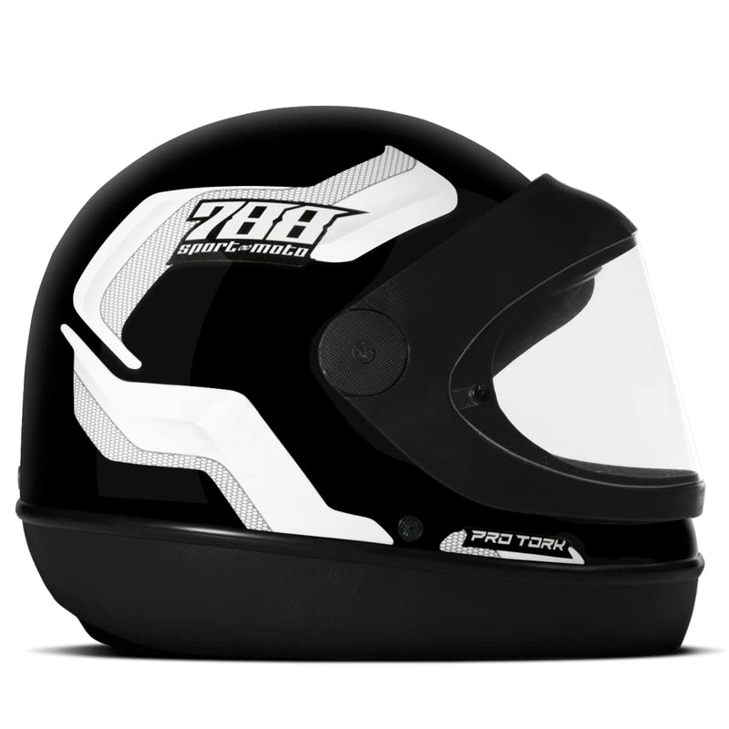CAPACETE FECHADO PRO TORK SPORT MOTO 788 PRETO - VERDE TAM. 60