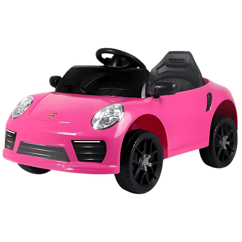 Carro Elétrico 12V de Passeio Infantil com Luz Som e Controle Remoto (Rosa)