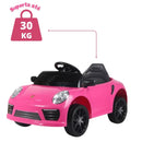 Carro Elétrico 12V de Passeio Infantil com Luz Som e Controle Remoto (Rosa)