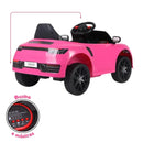 Carro Elétrico 12V de Passeio Infantil com Luz Som e Controle Remoto (Rosa)