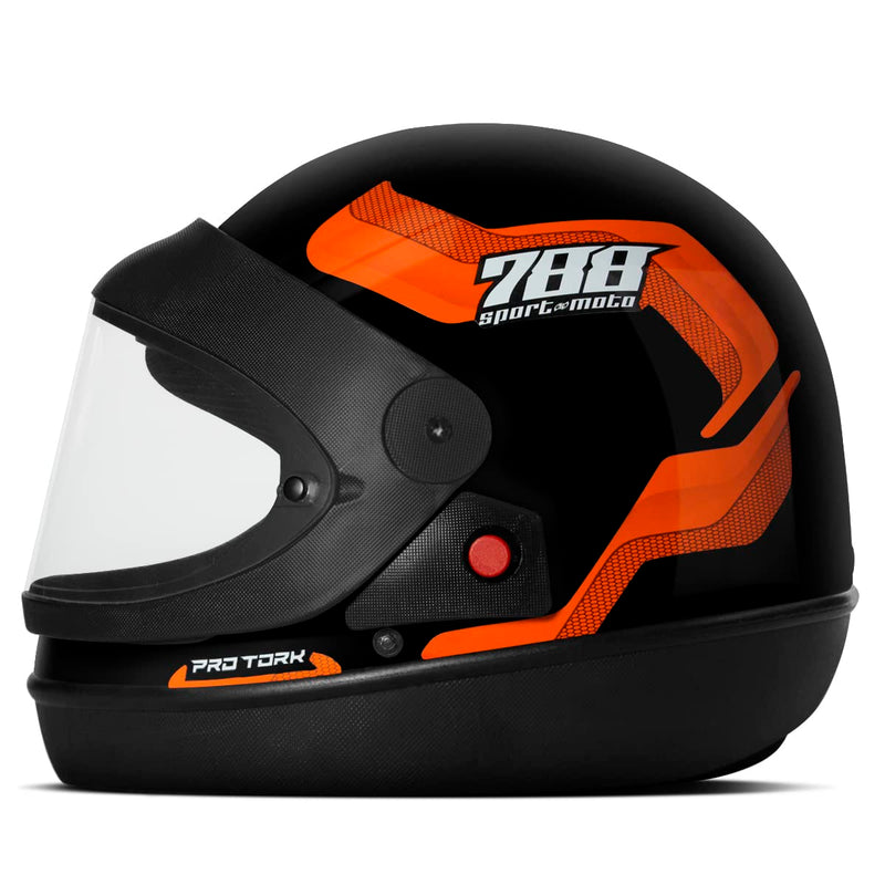 CAPACETE FECHADO PRO TORK SPORT MOTO 788 PRETO - VERDE TAM. 60
