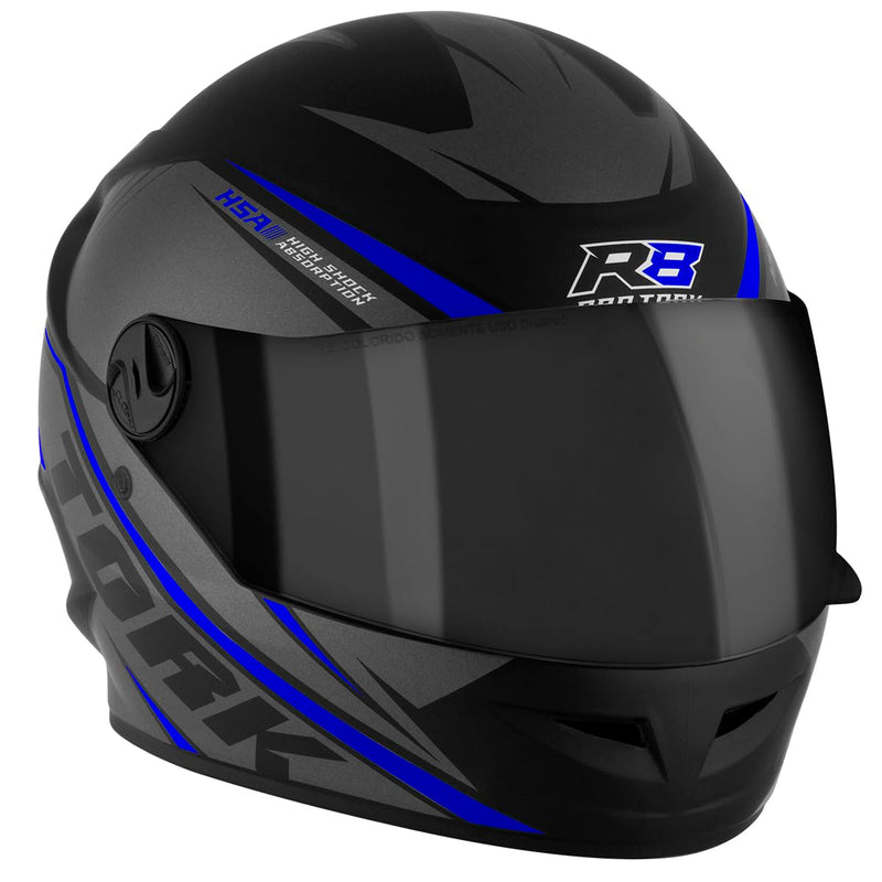 CAPACETE FECHADO PRO TORK R8 VERMELHO TAM. 58 VIS. FUMÊ