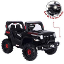 Jipe Infantil Elétrico 12v Carrinho Controle Remoto Música (Preto)