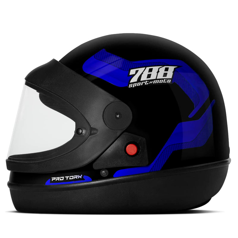 CAPACETE FECHADO PRO TORK SPORT MOTO 788 PRETO - VERDE TAM. 60