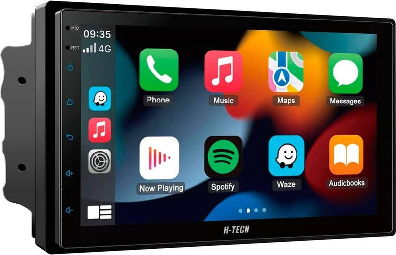 CENTRAL MULTIMÍDIA ANDROID 13, QUAD-CORE 4/64GB, TELA QLED 7" FULL TOUCH, 2 DIN SLIM, USB, SD, AUX, BLUETOOTH, ESPELHA ANDROID E IOS, CARPLAY E ANDROID AUTO COM OU SEM FIO