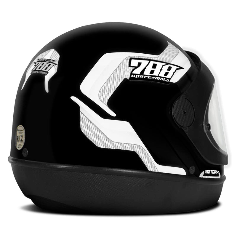 CAPACETE FECHADO PRO TORK SPORT MOTO 788 PRETO - VERDE TAM. 60