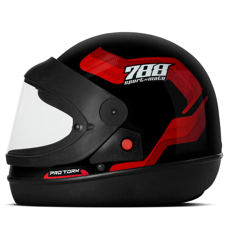 CAPACETE FECHADO PRO TORK SPORT MOTO 788 PRETO - VERDE TAM. 60