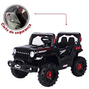 Jipe Infantil Elétrico 12v Carrinho Controle Remoto Música (Preto)