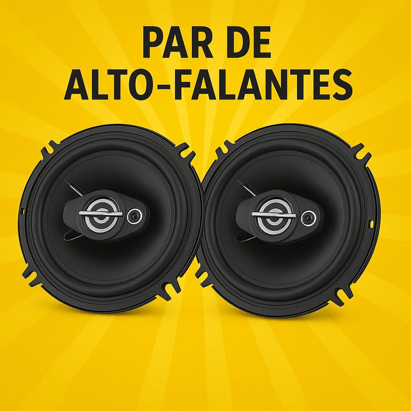 Kit Som Automotivo Mp5 2Din Androidauto Carplay e 2 Falantes 6 Polegadas 110w Rms