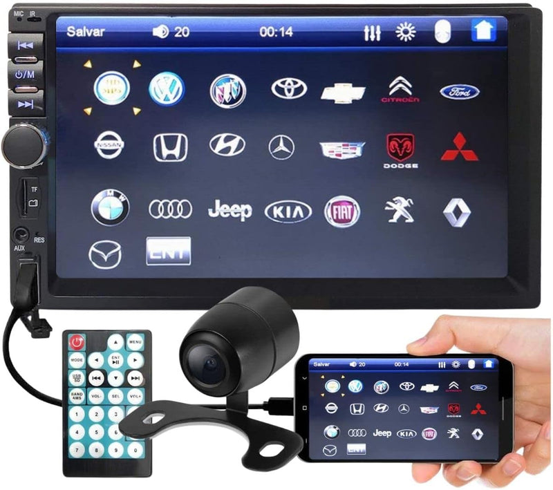 Kit Som Automotivo Mp5 2Din Androidauto Carplay e 2 Falantes 6 Polegadas 110w Rms