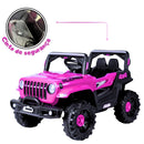 Jipe Infantil Elétrico 12v Carrinho Controle Remoto Música (Preto)