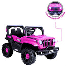 Jipe Infantil Elétrico 12v Carrinho Controle Remoto Música (Preto)