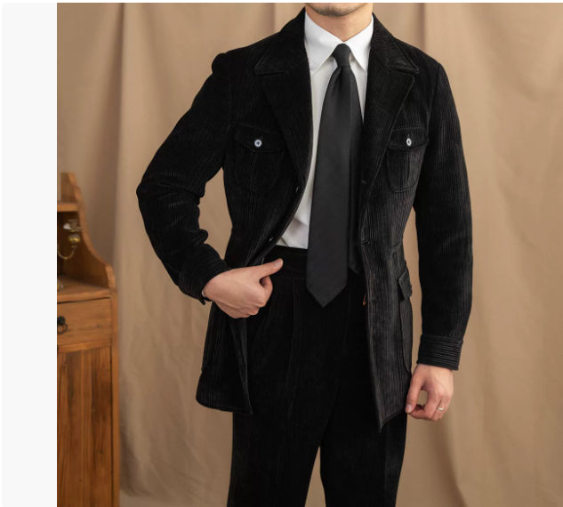 Conjunto Masculino de Jaqueta e Calça em Chenille – Conforto Aconchegante, Estilo Premium e Caimento Impecável