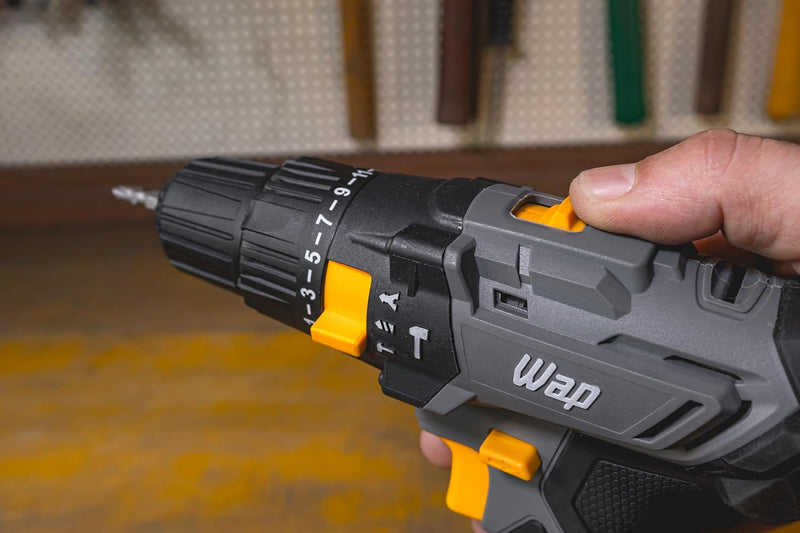 WAP Parafusadeira e Furadeira com Impacto à Bateria 3/8" 21V K21-ID01, com Maleta Organizadora, Torque 21 Níveis, Bivolt