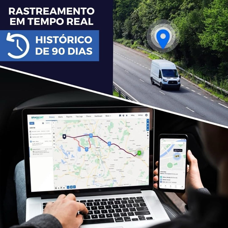 Rastreador Veicular Gps Bloqueador 4G Com Chip E Aplicativo Em Tempo Real Carro Moto Caminhao