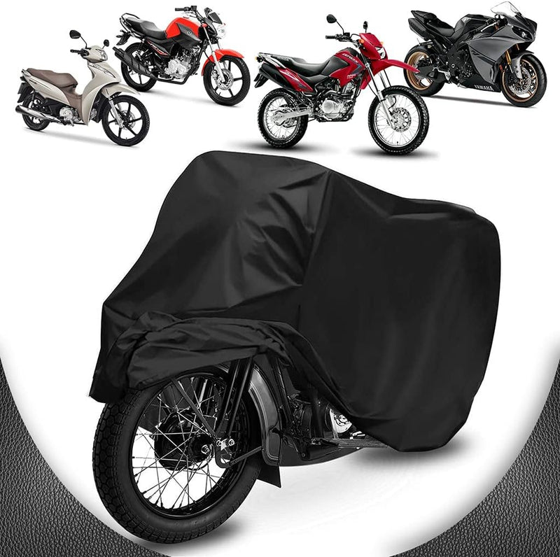 Capa de Cobrir Moto Couro Impermeável Anti-uv Não Risca Tamanho M Titan Factor Fazer