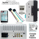 Kit Som Automotivo Mp5 2Din Androidauto Carplay e 2 Falantes 6 Polegadas 110w Rms