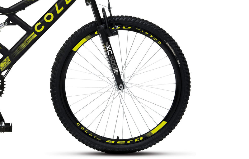 Bicicleta Colli 148 Aro 26 – Dupla Suspensão, 21 Marchas e Freios V-Brake | Aro Aero 36 Raias