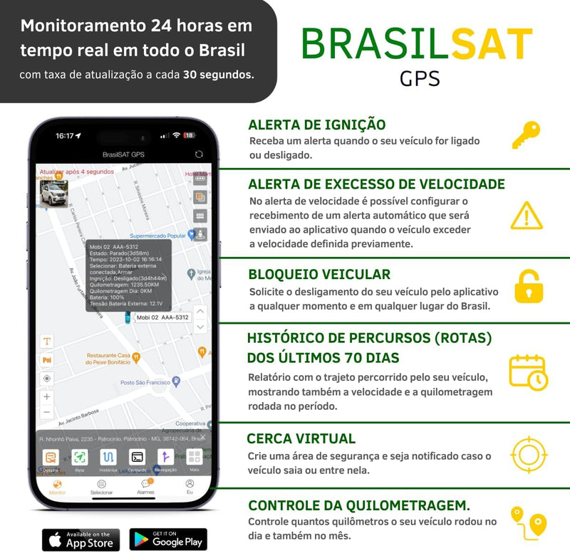 Rastreador Veicular Gps Bloqueador 4G Com Chip E Aplicativo Em Tempo Real Carro Moto Caminhao