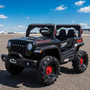 Jipe Infantil Elétrico 12v Carrinho Controle Remoto Música (Preto)