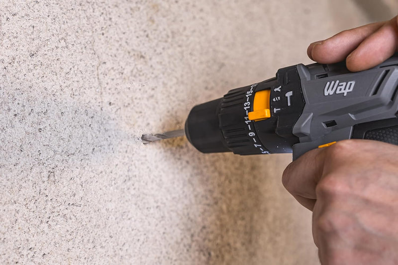 WAP Parafusadeira e Furadeira com Impacto à Bateria 3/8" 21V K21-ID01, com Maleta Organizadora, Torque 21 Níveis, Bivolt