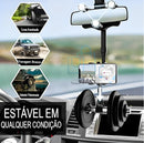 Suporte de Celular Carro Para Retrovisor - Ajustável, Antivibração e Rotação 360° - Compatível com Todos os Telefones e Veículos - JP Varejo Online®