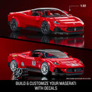 1. Hot Wheels Maserati MC20 1:32 – Jogo de Construção Mattel Brick Shop + Placa Exclusiva | Item Premium para Colecionadores