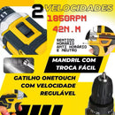 Furadeira/Parafusadeira de Impacto 48V – Combo Premium com Dupla Bateria e Kit Completo de Acessórios