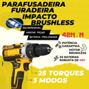 Furadeira/Parafusadeira de Impacto 48V – Combo Premium com Dupla Bateria e Kit Completo de Acessórios