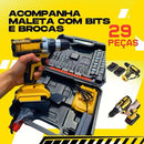 Furadeira/Parafusadeira de Impacto 48V – Combo Premium com Dupla Bateria e Kit Completo de Acessórios